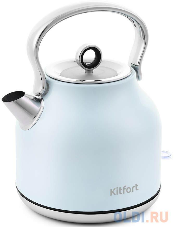 

Чайник электрический KITFORT КТ-671-3 2200 Вт голубой 1.7 л нержавеющая сталь