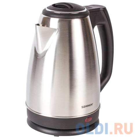 Чайник электрический Sonnen KT-118 1500 Вт серебристый 1.8 л нержавеющая сталь кофемашина philips ep4346 70 1500 вт серебристый