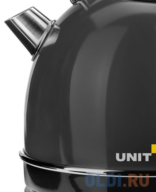

Чайник электрический UNIT UEK-261, цвет - Черный; сталь, цветная эмаль,1.7л., 2000Вт.