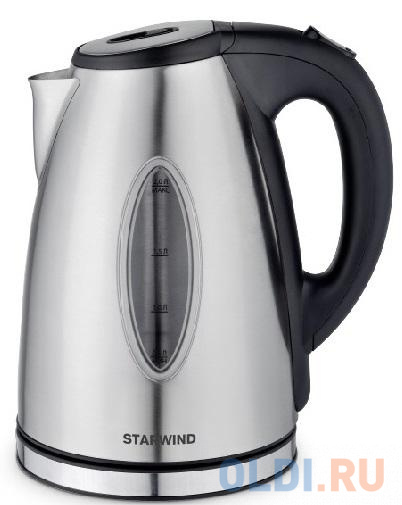 

Чайник электрический Starwind SKS3001 2л. 2200Вт серебристый/черный (корпус: нержавеющая сталь)