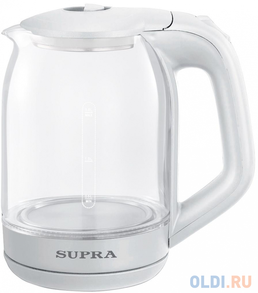 Чайник электрический Supra KES-1893 1.8л. 1500Вт белый (корпус: стекло)