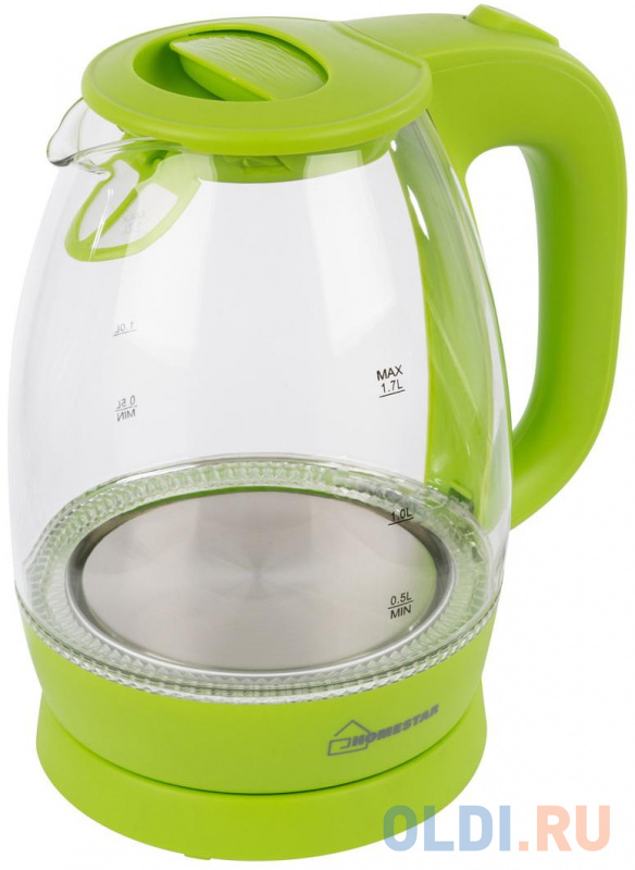 

ЧАЙНИК ЭЛЕКТР. "HOMESTAR" HS-1012 1,7 Л (1/6) СТЕКЛО, ПЛАСТИК (ЗЕЛЕНЫЙ