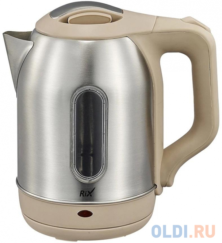 

Чайник электрический RIX RKT-1812SW 1.8л. 1500Вт серебристый/кремовый (корпус: металл)