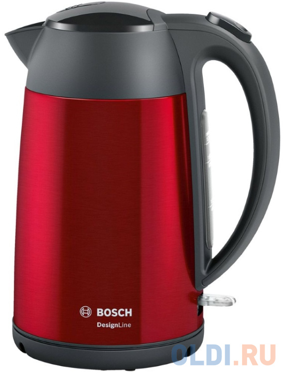 Чайник электрический Bosch TWK3P424 1.7л. 2400Вт красный (корпус: нержавеющая сталь)