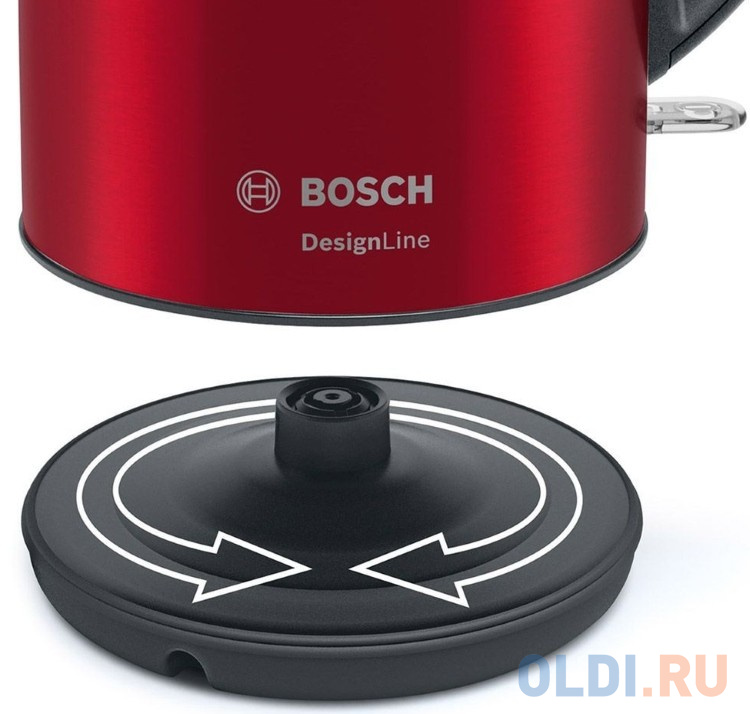 Чайник электрический Bosch TWK3P424 1.7л. 2400Вт красный (корпус: нержавеющая сталь) Вид№4