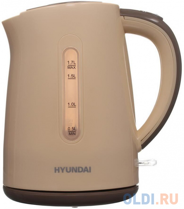 

Чайник электрический Hyundai HYK-P2022 1.7л. 2200Вт бежевый/коричневый (корпус: пластик)