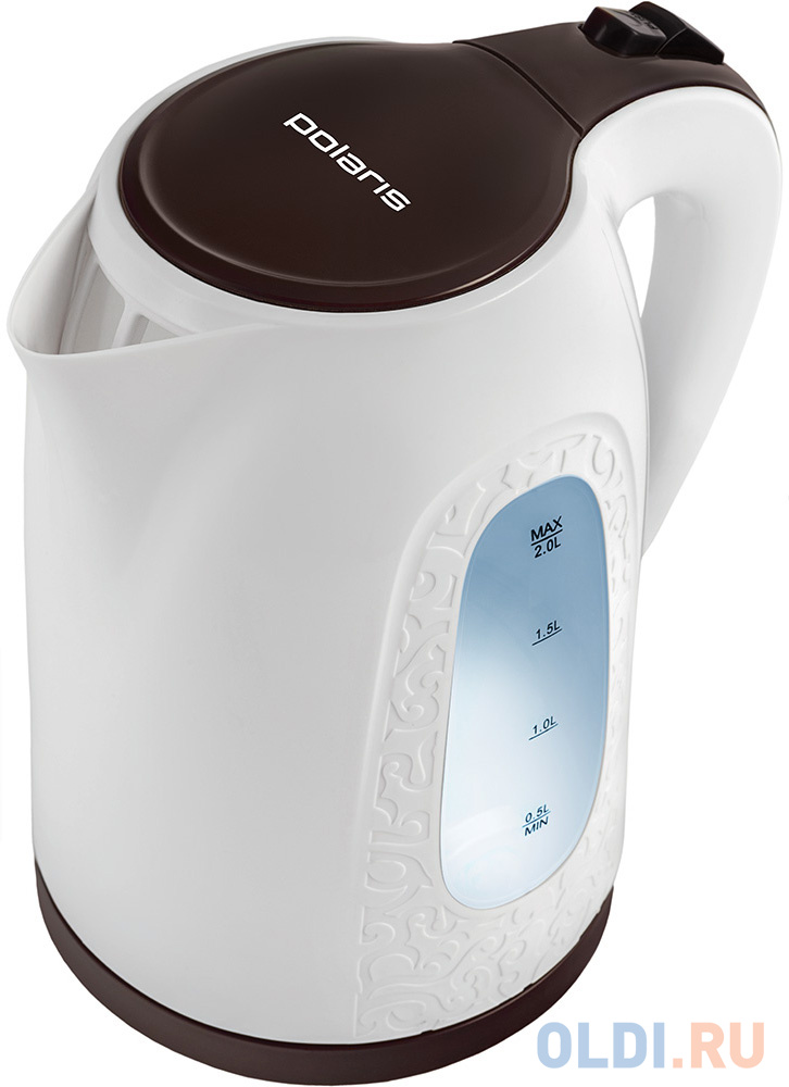 

Чайник Polaris PWK 2077СL 2200 Вт белый бордовый 2 л пластик