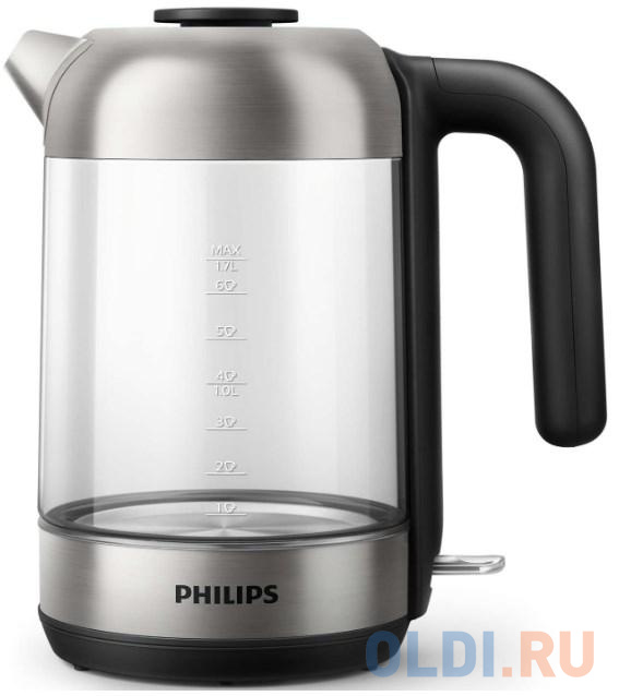 Чайник электрический Philips HD9339/80 2200 Вт прозрачный 1.7 л стекло чайник электрический philips hd9350 90