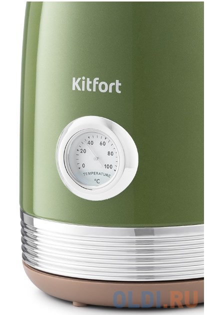 Чайник электрический Kitfort KT-6110 1.7л. 2200Вт зеленый (корпус: нержавеющая сталь) фото