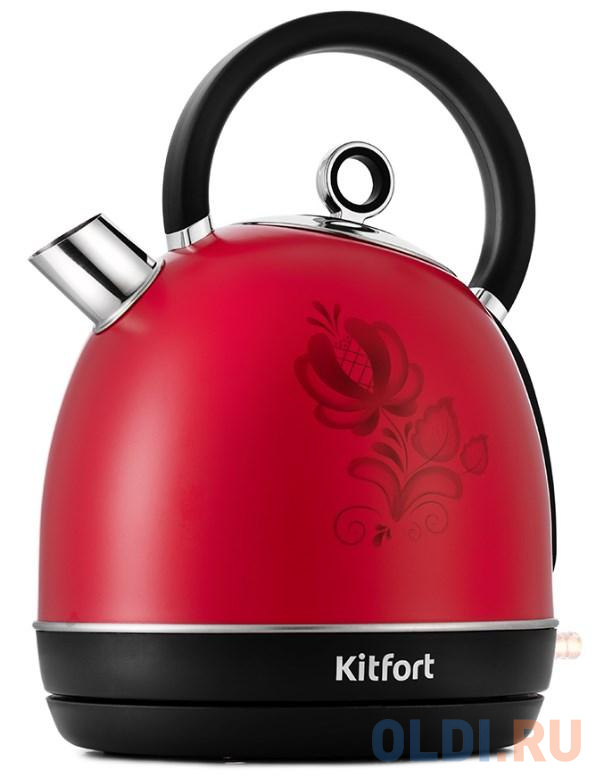 Чайник электрический Kitfort KT-6117-2 1.7л. 2200Вт красный (корпус: металл) - фото 1