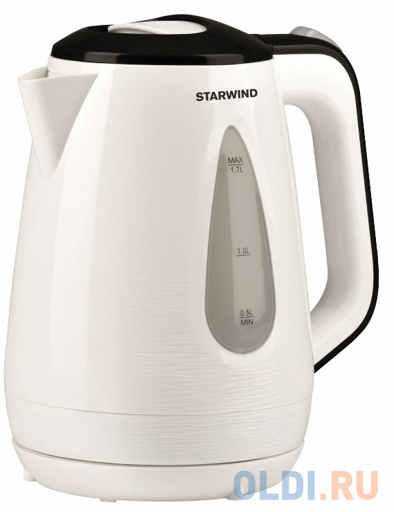 Чайник электрический Starwind SKP3213 1.7л. 2200Вт белый/черный (корпус: пластик) - фото 1