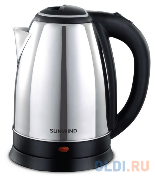 Чайник электрический SunWind SUN-K-001 1500 Вт серебристый чёрный 1.5 л нержавеющая сталь