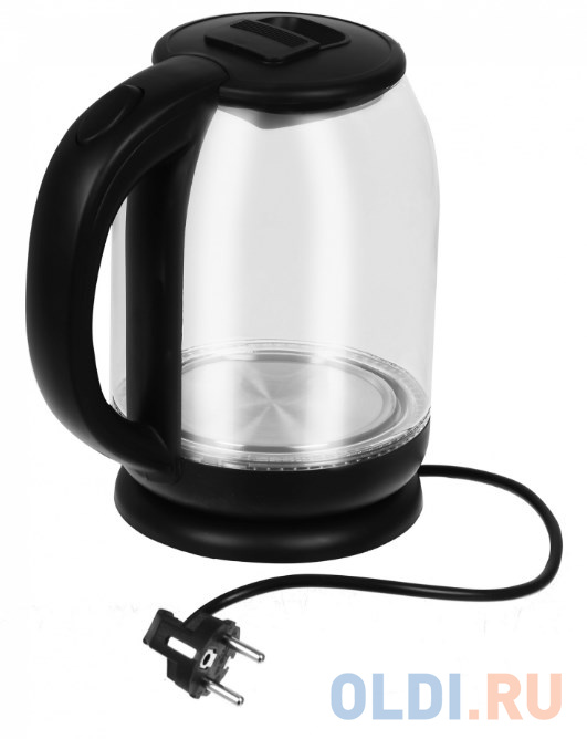 Чайник электрический SunWind SUN-K-002 1.8л. 1500Вт прозрачный/черный (корпус: стекло) фото