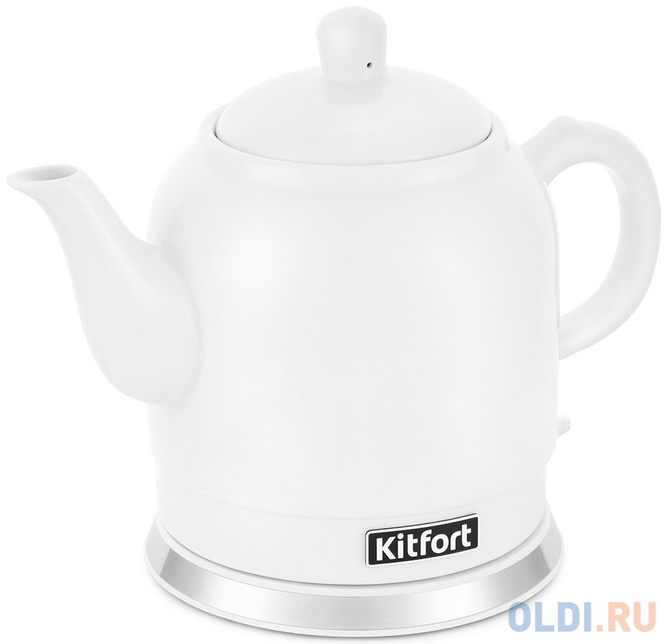 

Чайник электрический KITFORT КТ-691-1 1800 Вт белый 1.2 л керамика