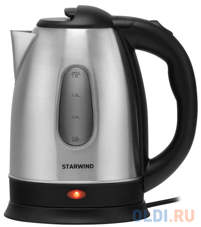 

Чайник электрический Starwind SKS1060 1.8л. 1500Вт серебристый (корпус: нержавеющая сталь)