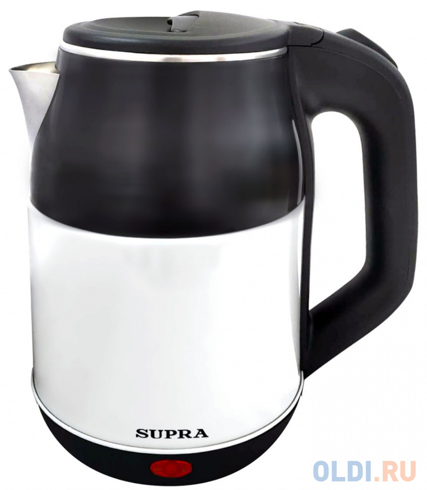 Чайник электрический Supra KES-1843S 1.8л. 1500Вт черный/белый (корпус: нержавеющая сталь)