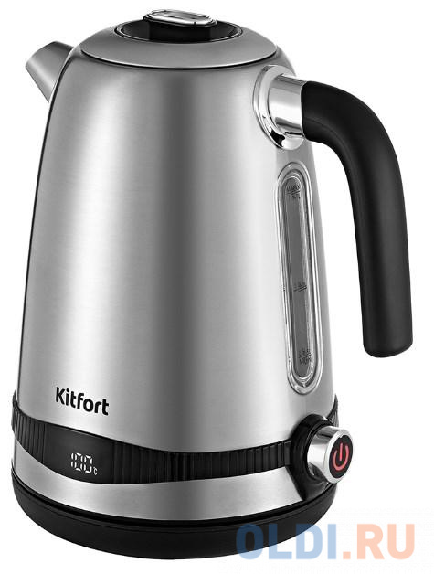 Чайник электрический Kitfort KT-6121-5 1.7л. 2200Вт серебристый (корпус: нержавеющая сталь/пластик) kitfort чайник kt 6140 1 бело фиолетовый