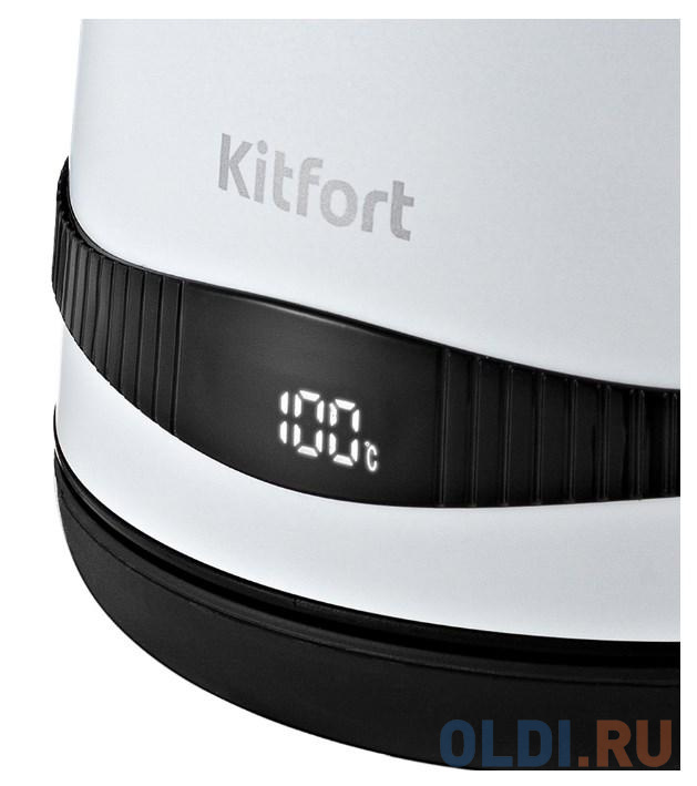 Чайник электрический Kitfort KT-6121-2 1.7л. 2200Вт белый (корпус: нержавеющая сталь/пластик), размер (ШхГхВ) 20х15х25 см - фото 2