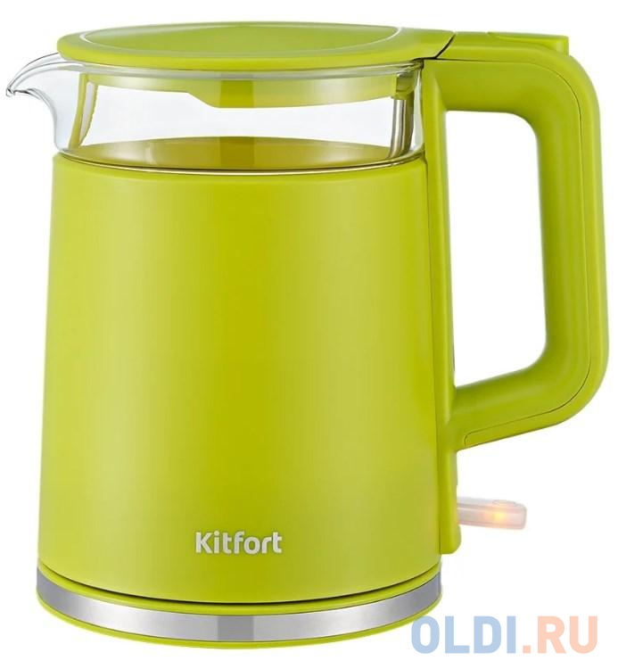 Чайник электрический Kitfort KT-6124-2 1.2л. 2200Вт салатовый (корпус: пластик) фото