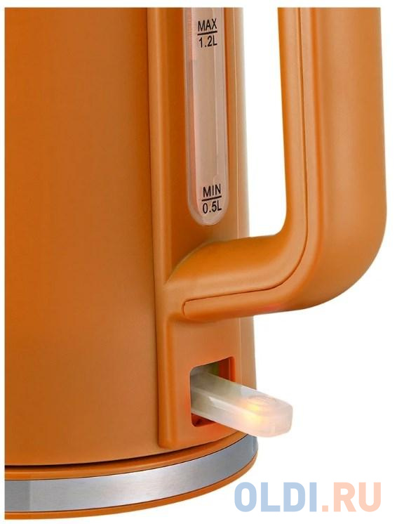 Чайник электрический Kitfort KT-6124-4 1.2л. 2200Вт оранжевый (корпус: пластик), размер (ШхГхВ) 21.40х15.30х22 см - фото 4
