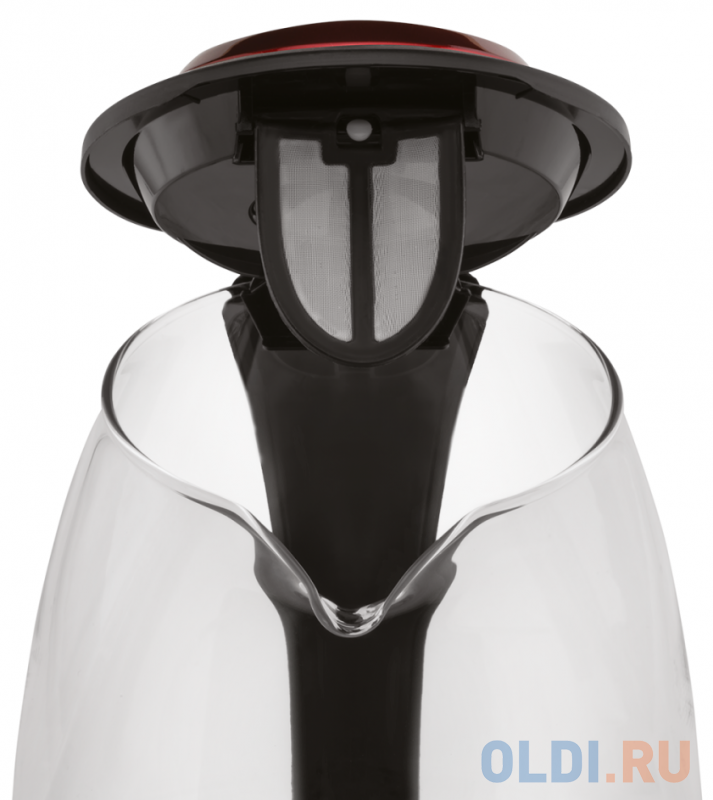 Чайник электрический Scarlett SC-EK27G99 2200 Вт красный 1.7 л стекло фото