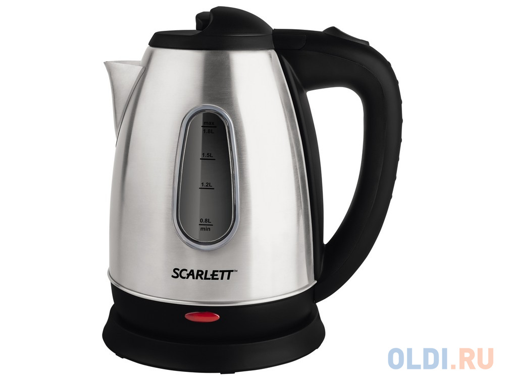 Чайник Scarlett SC-EK21S20 1650 Вт 1.8 л металл серебристый чёрный чайник scarlett sc ek21s20 1650 вт 1 8 л металл серебристый чёрный