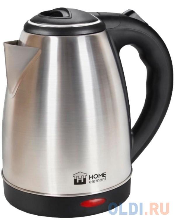 

Чайник электрический HOME ELEMENT HE-KT180 1500 Вт серебристый чёрный 2 л нержавеющая сталь, Черный/серебристый