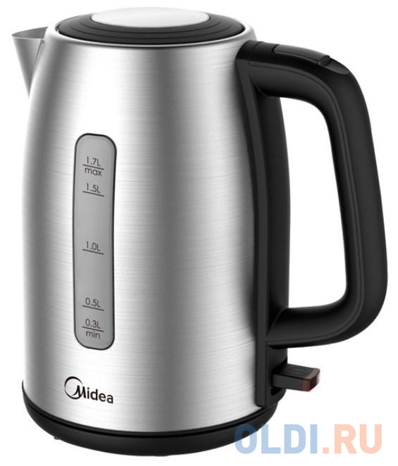 

Чайник электрический Midea MK-8036 2200 Вт серебристый чёрный 1.7 л нержавеющая сталь, Черный/серебристый