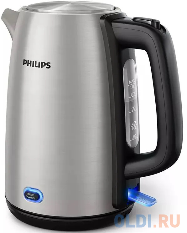 Чайник электрический Philips HD9353/90 2000 Вт нержавеющея сталь 1.7 л нержавеющая сталь электрический шкаф electrolux coe7p31x нержавеющая сталь