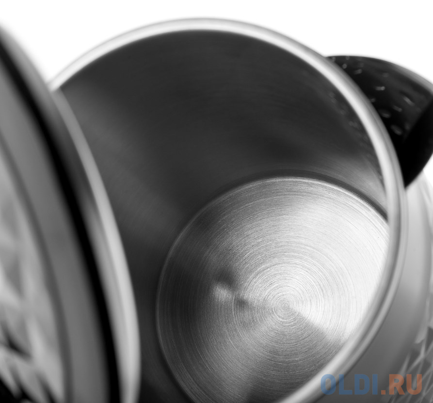 Чайник электрический Brayer 1043BR-BK 2200 Вт чёрный 1.5 л нержавеющая сталь, цвет черный - фото 3