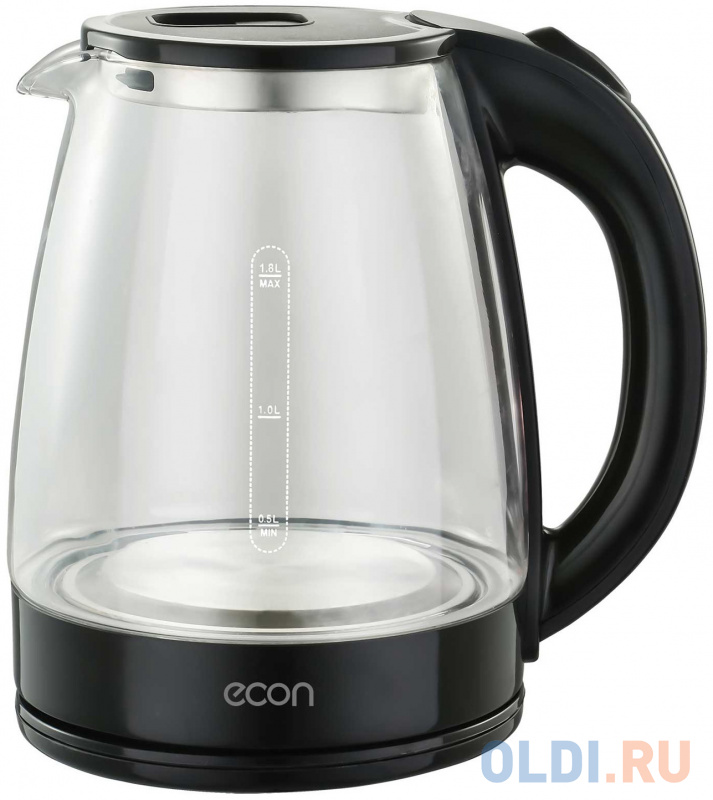 

Чайник электрический ECON ECO-1845KE 1500 Вт чёрный 1.8 л пластик, Черный