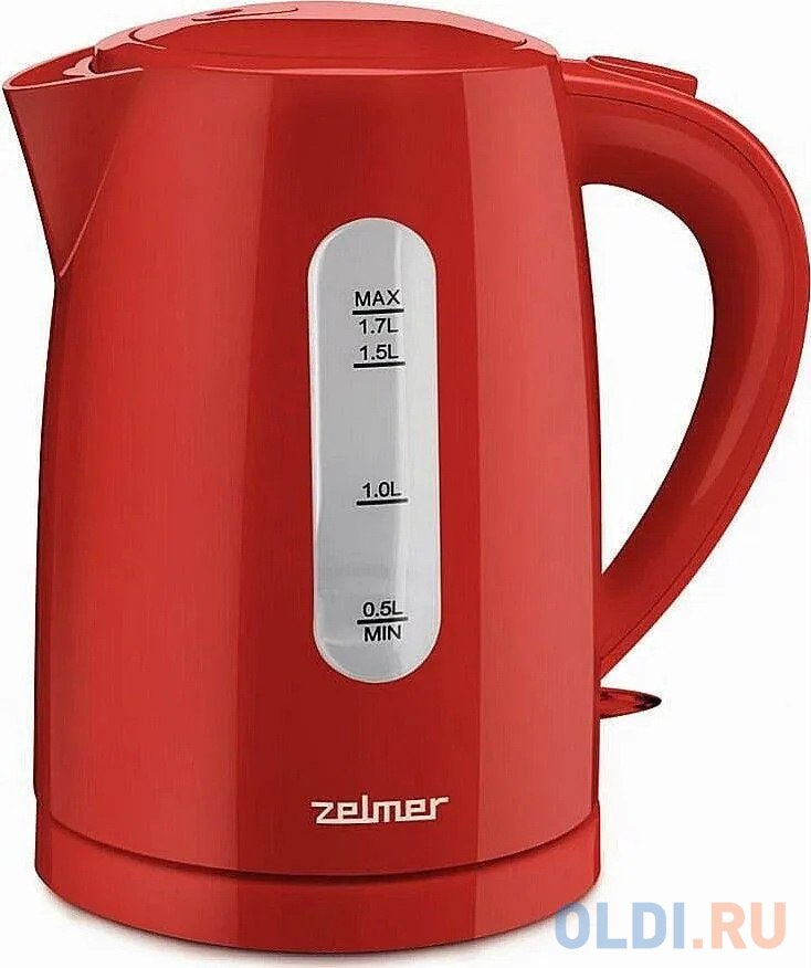 Чайник электрический Zelmer ZCK7616R 2200 Вт красный 1.7 л пластик чайник zck7921 inox zelmer