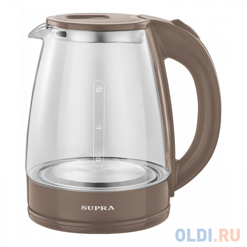 

Чайник электрический Supra KES-1871G 1.8л. 1500Вт бежевый (корпус: стекло)