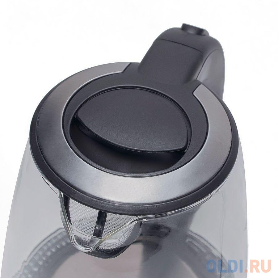 Чайник электрический GALAXY GL 0559 2200 Вт чёрный 2 л стекло, цвет черный, размер 22х18,7х25 см. - фото 4