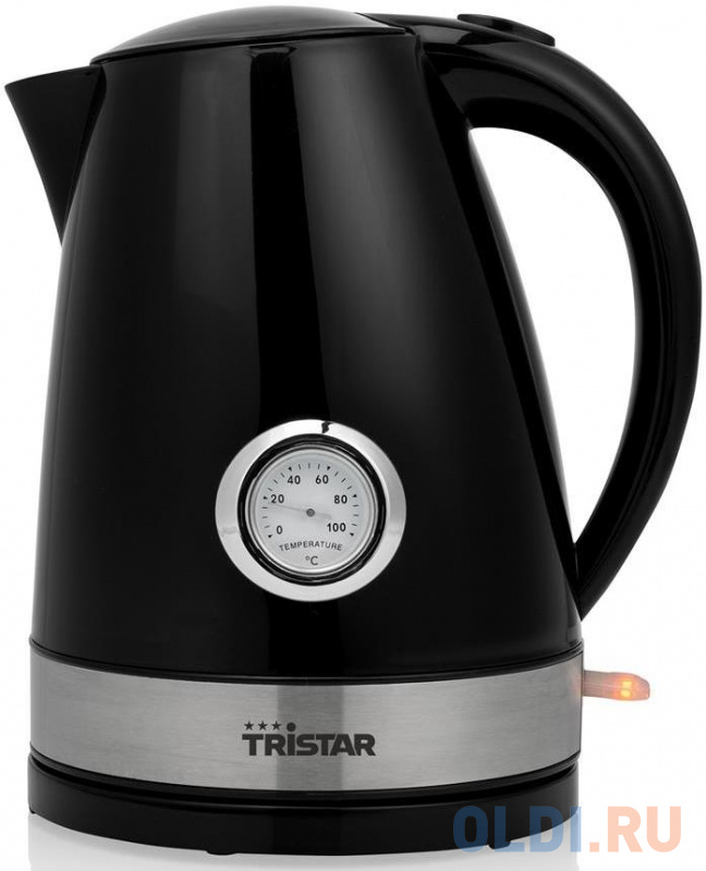 

Чайник электрический Tristar WK-1341 2200 Вт чёрный 1.7 л пластик, Черный