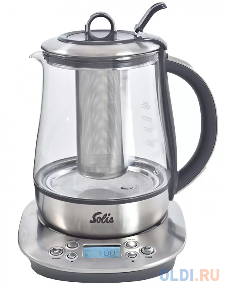 чайник заварочный 4в1 vitax thirlwall 900мл Чайник заварочный Solis Tea Kettle Digital 1400 Вт прозрачный 1.2 л металл/стекло