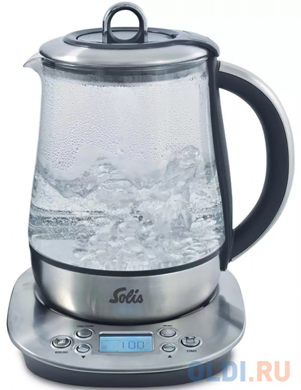 Чайник заварочный Solis Tea Kettle Digital 1400 Вт прозрачный 1.2 л металл/стекло фото