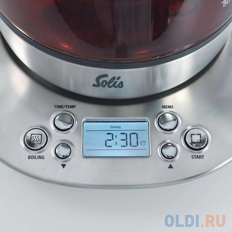 Чайник заварочный Solis Tea Kettle Digital 1400 Вт прозрачный 1.2 л металл/стекло фото