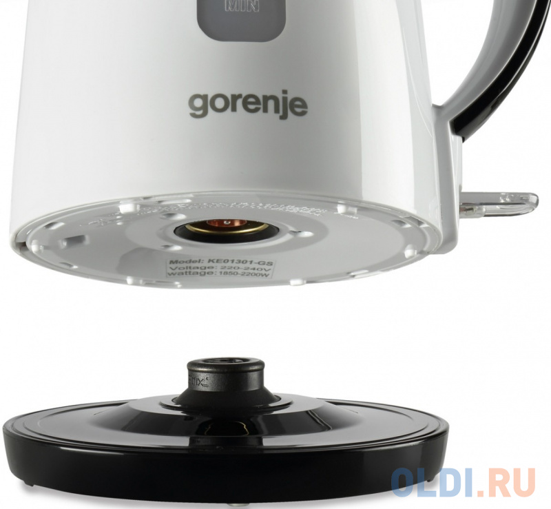 Чайник электрический Gorenje K17PLBW 2200 Вт белый 1.7 л металл/пластик фото