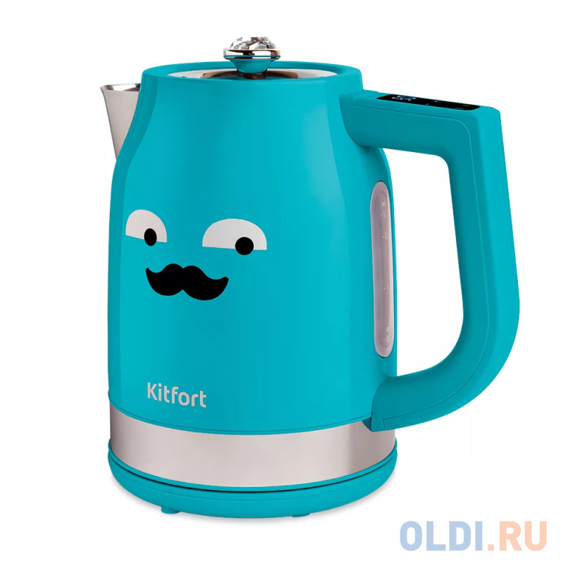 

Чайник электрический KITFORT КТ-6146-2 2200 Вт бирюзовый 1.7 л нержавеющая сталь