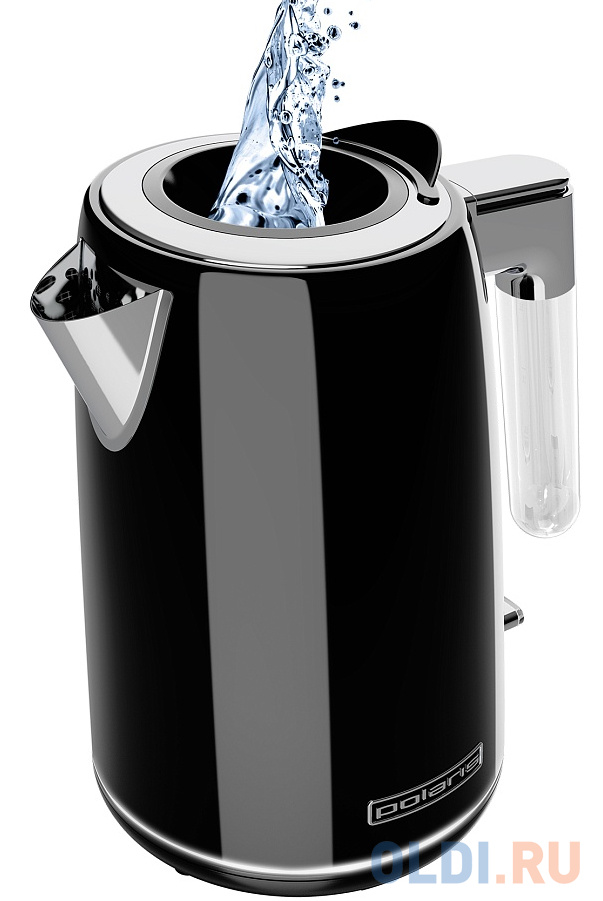 Чайник электрический Polaris PWK 1746CA 2200 Вт чёрный 1.7 л металл/пластик чайник sonnen kt 1776 2200 вт чёрный горчичный 1 7 л пластик