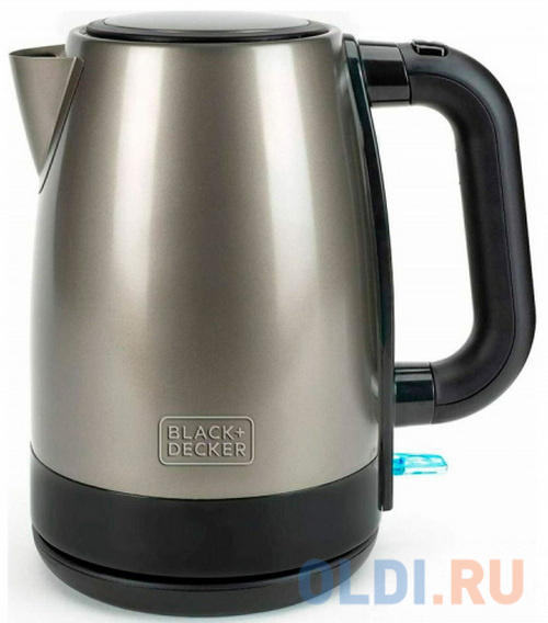 Чайник электрический Black+Decker BXKE2201E 2200 Вт серый 1.7 л металл/пластик кофеварка   decker bxco800e 800 вт
