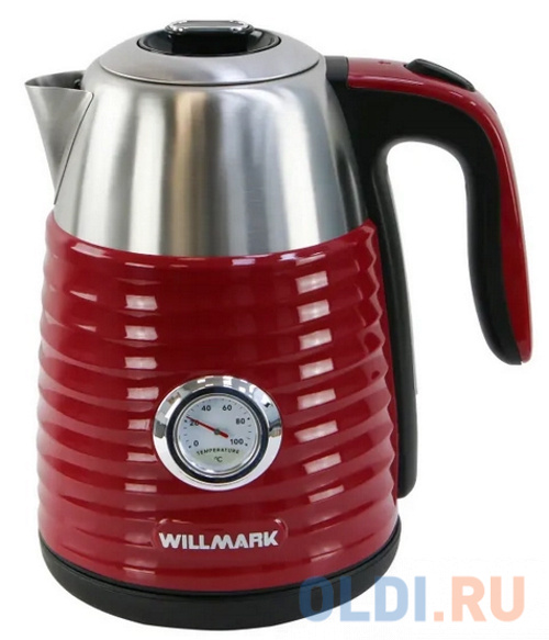 

Чайник электрический Willmark WEK-1738PST 2200 Вт красный 1.7 л металл/пластик