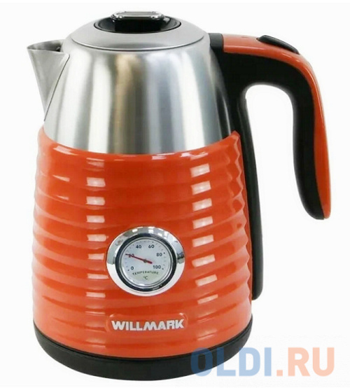 

Чайник электрический Willmark WEK-1738PST 2200 Вт терракот 1.7 л металл/пластик