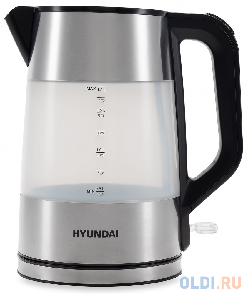 Чайник электрический Hyundai HYK-P4026 2200 Вт чёрный 1.9 л пластик, цвет черный, размер н/д - фото 1