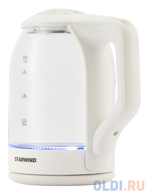 Чайник электрический StarWind SKG1056 2000 Вт белый 1.8 л стекло фото