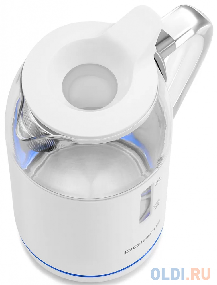 Чайник электрический Polaris PWK 1563CGL 2200 Вт белый прозрачный 1.5 л пластик, цвет белый/прозрачный, размер н/д - фото 2