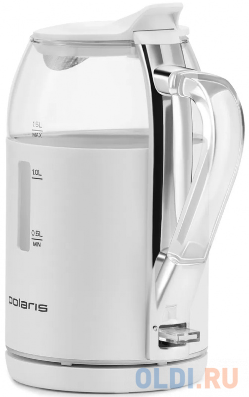 Чайник электрический Polaris PWK 1563CGL 2200 Вт белый прозрачный 1.5 л пластик фото