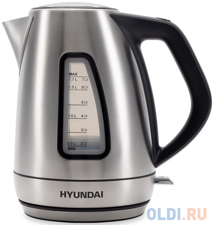 Чайник электрический Hyundai HYK-S3609 2000 Вт серебристый 1.7 л металл