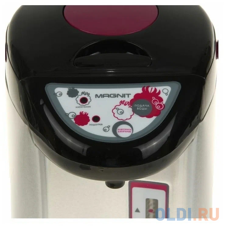 Термопот Magnit RTP-033 800 Вт серебристый чёрный 4 л металл/пластик фото